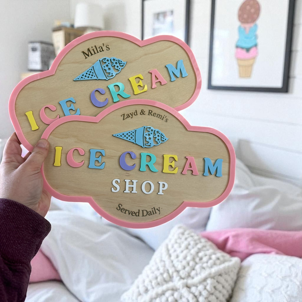 Personalised Ice Cream Shop Sign & Menu