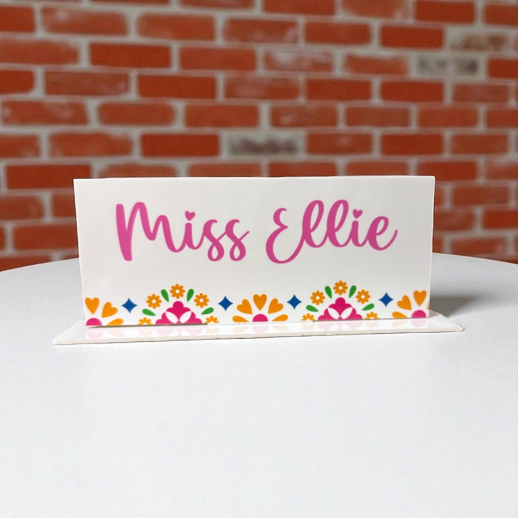 Printed teachers desk plaques