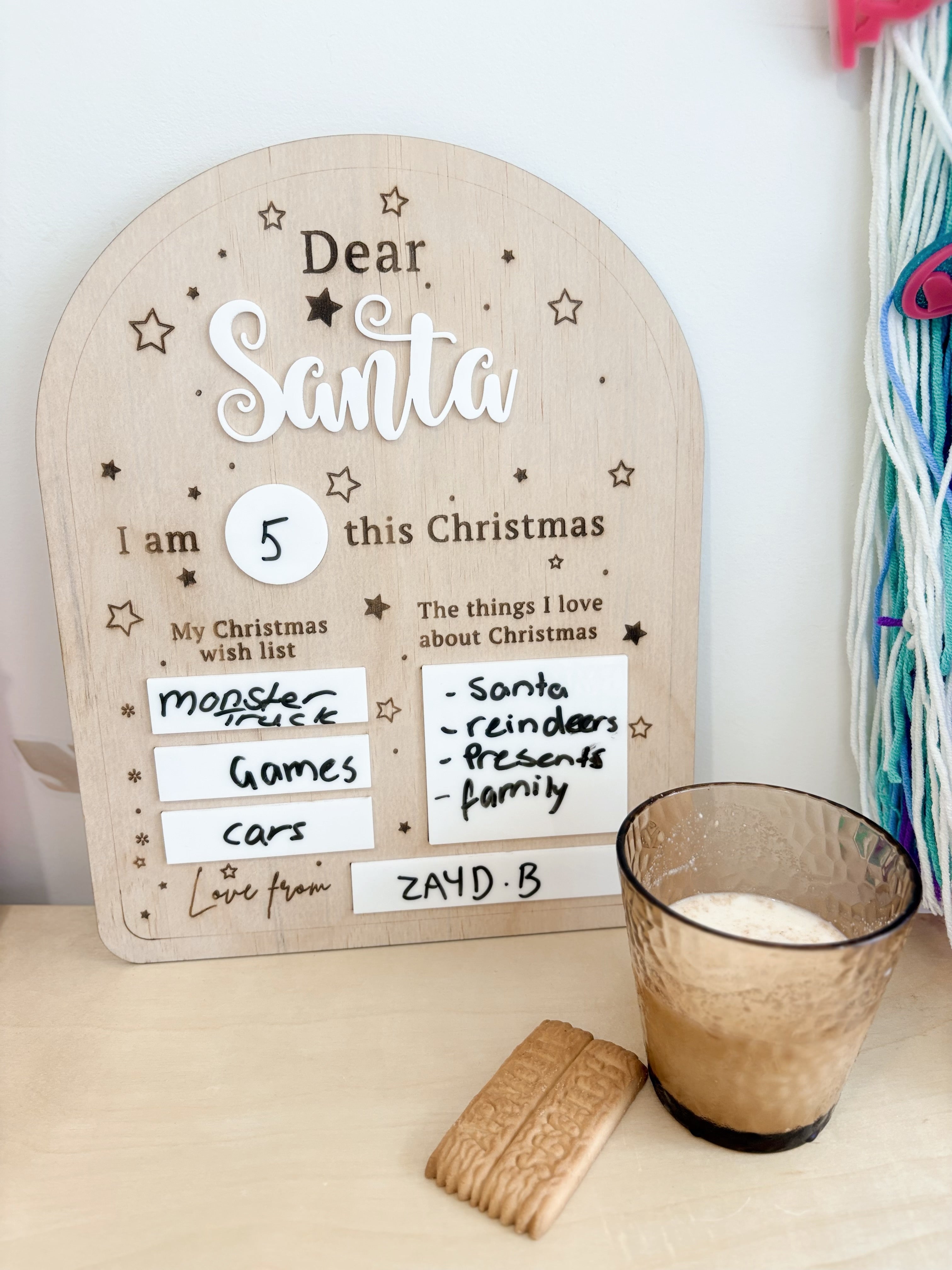 Santa photo prop board
