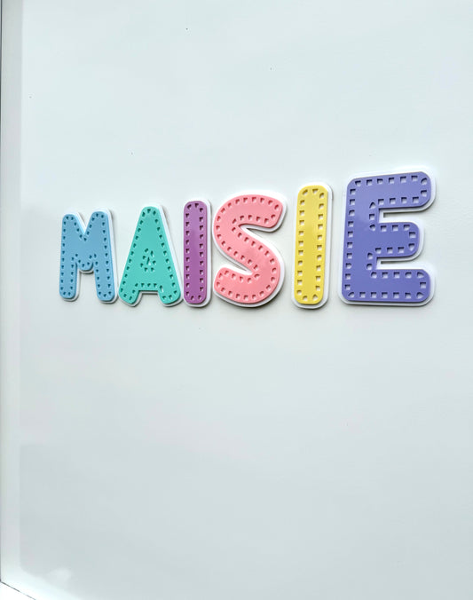 Stitched Style Acrylic Letters