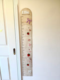 Personalised Wooden Height Chart - Strawberries & Bows