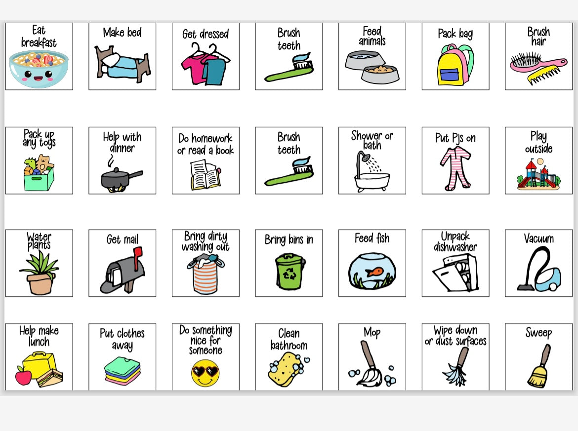 Personalised daily tasks board UV printed