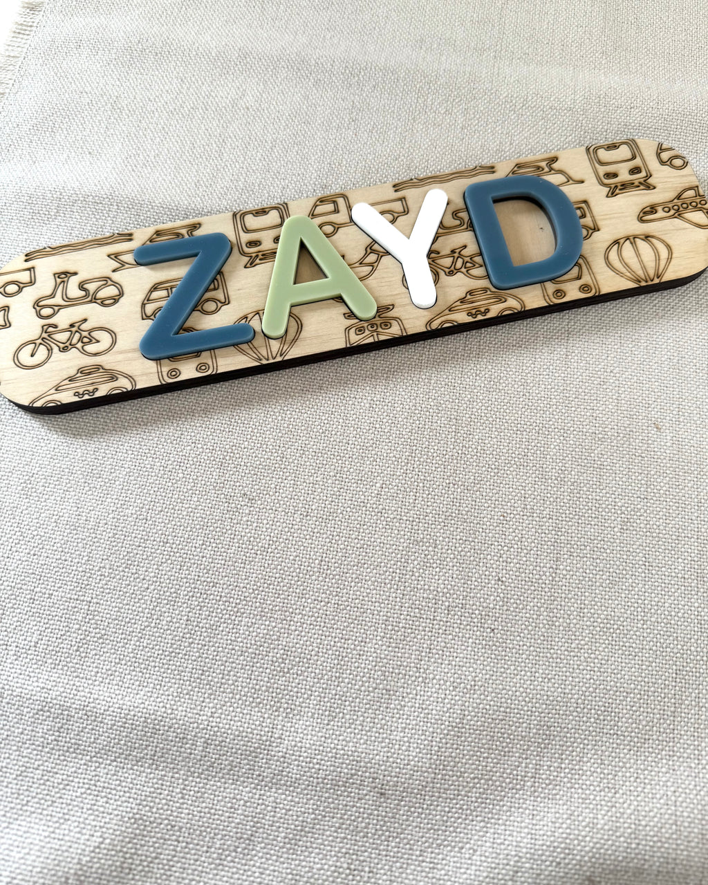 Name puzzle - themed designs