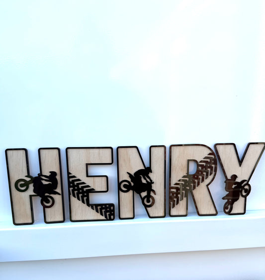 Motorbike - Themed letters