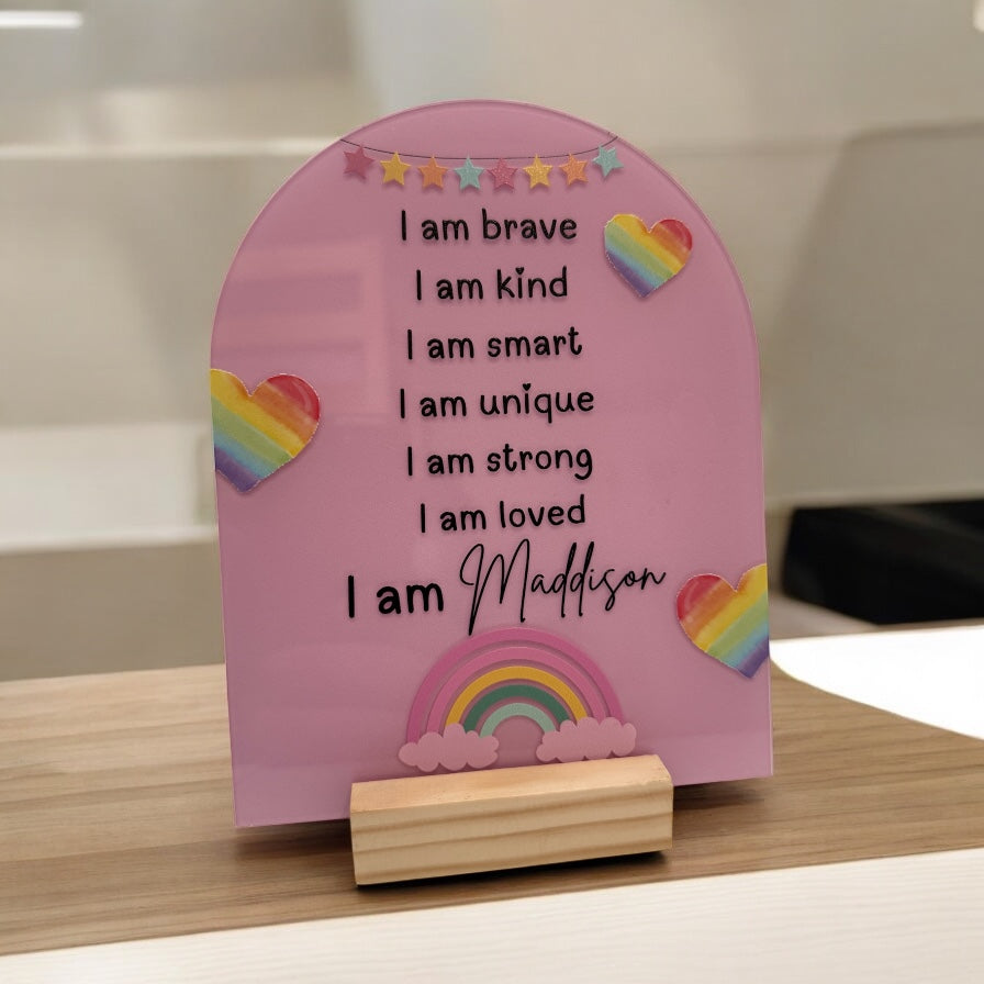 UV printed affirmation plaques