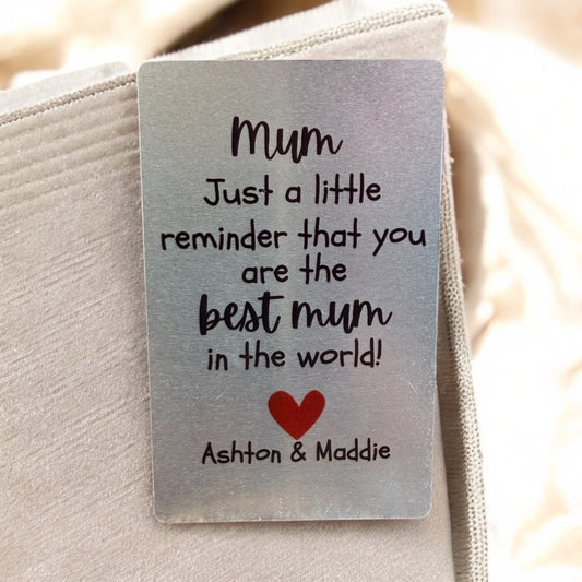 Best Mum in the world - wallet card
