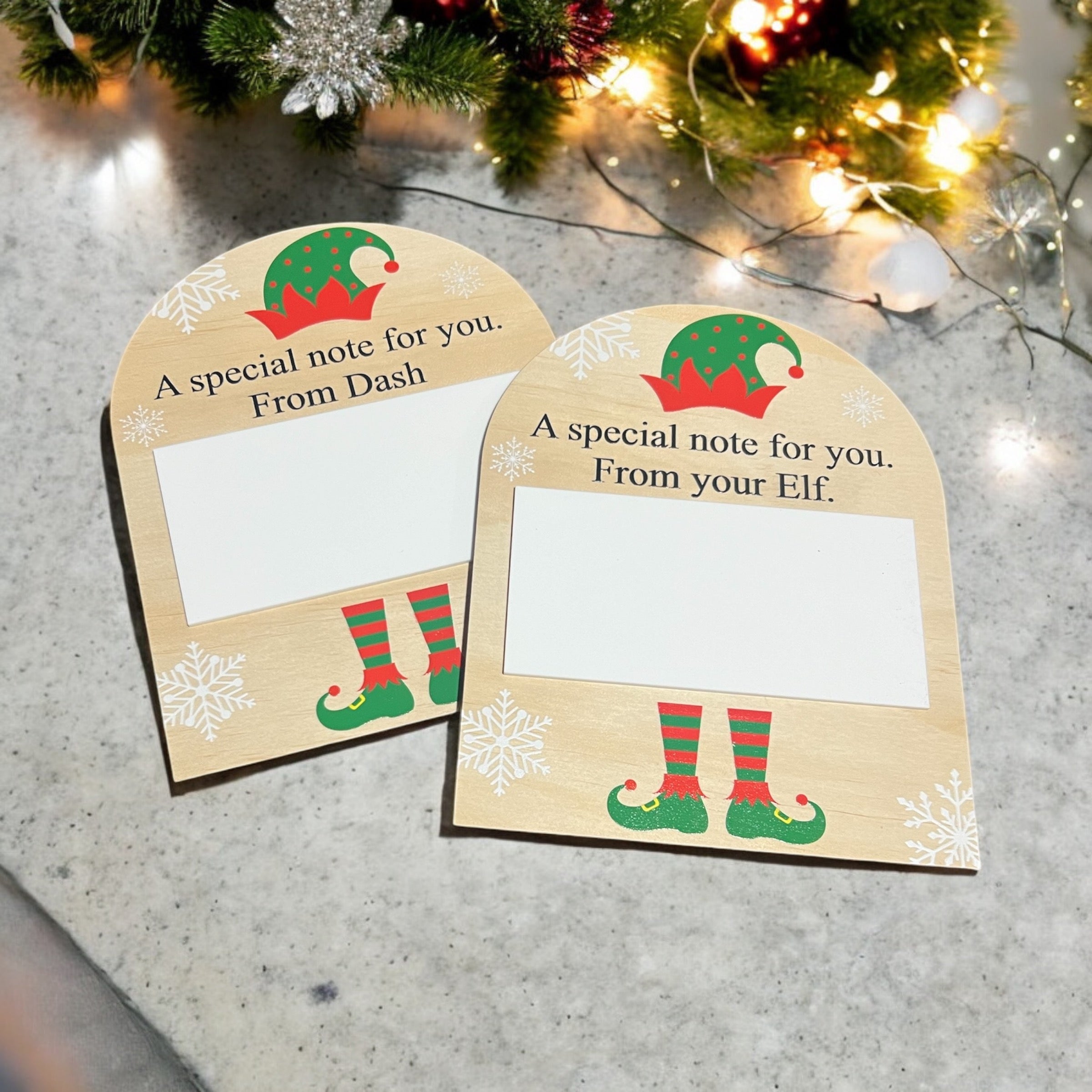 Elf prop - message board UV printed