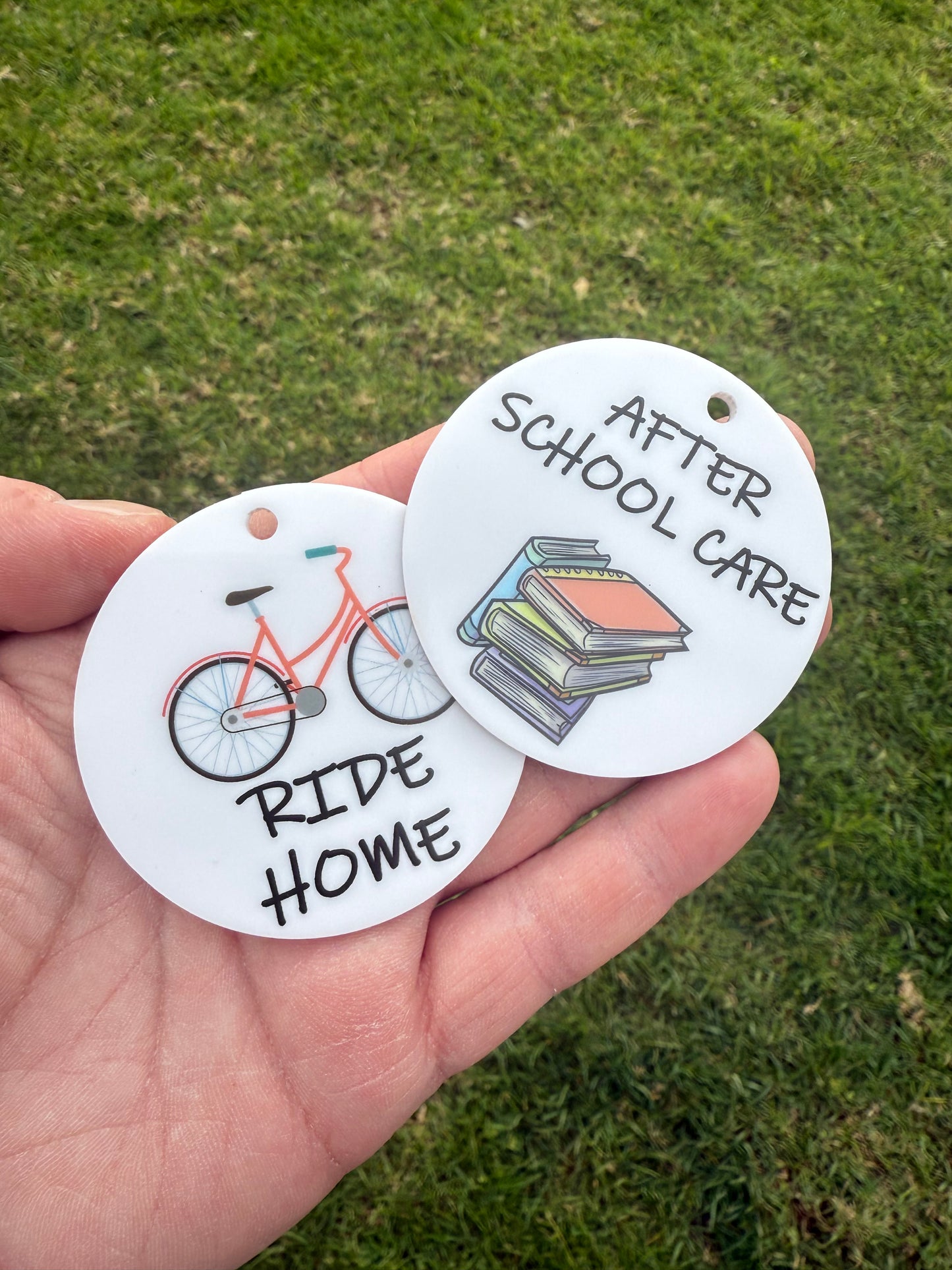 After school bag tags
