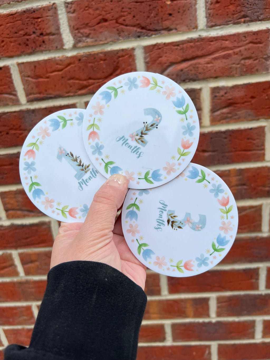 Baby milestone discs - Flower set - 4 Little Dreamers