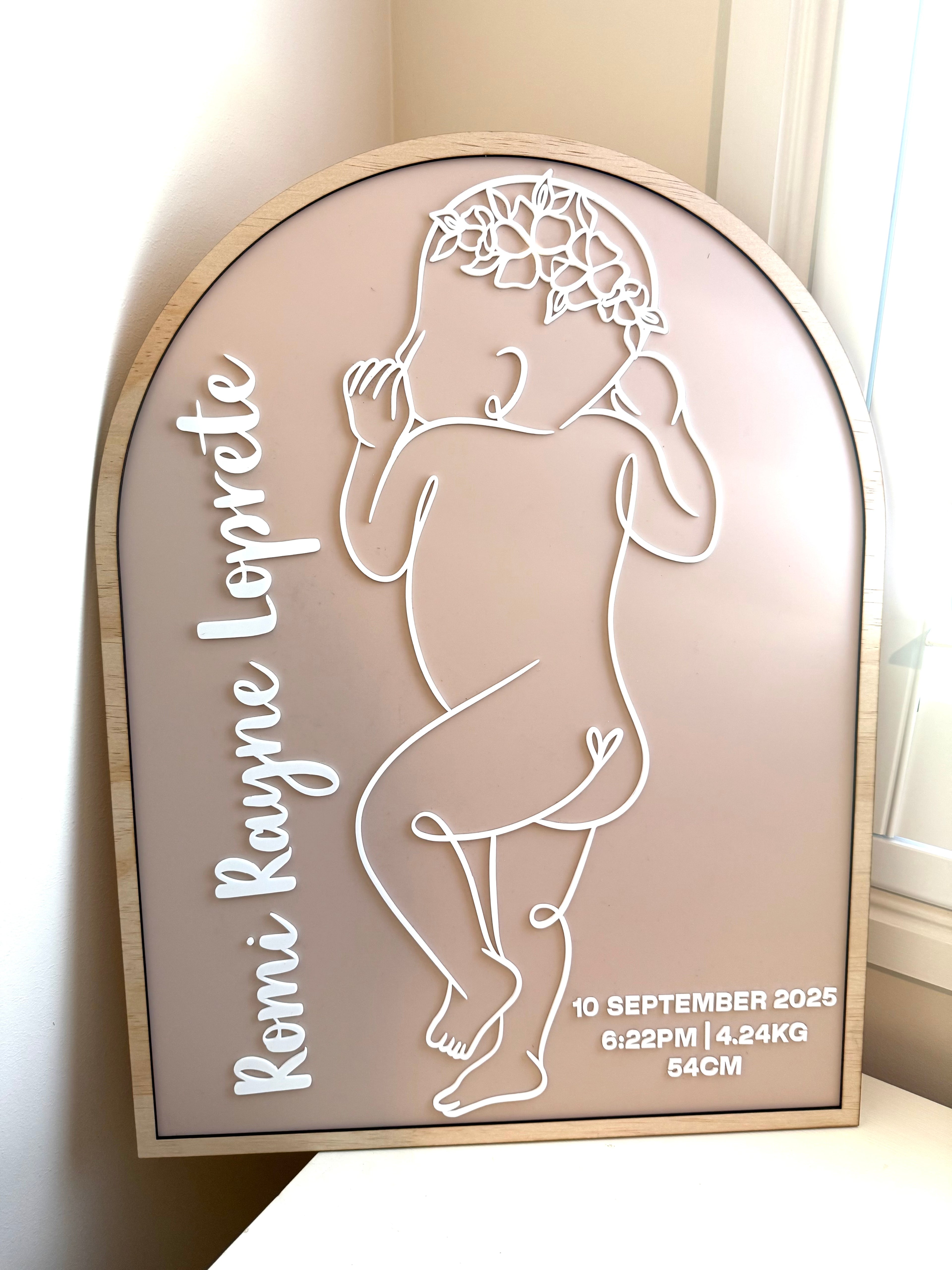 1:1 Scale Baby Birth plaque