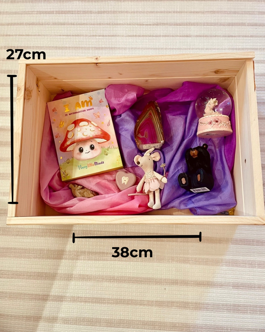 Personalised Wooden Keepsake box - Moon & Stars Design