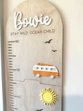 Personalised Wooden Height Chart - Ocean