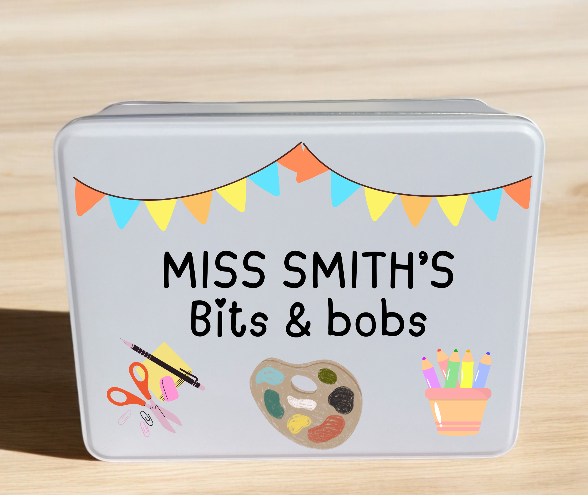 Teachers personalised tin box