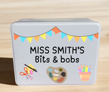 Teachers personalised tin box