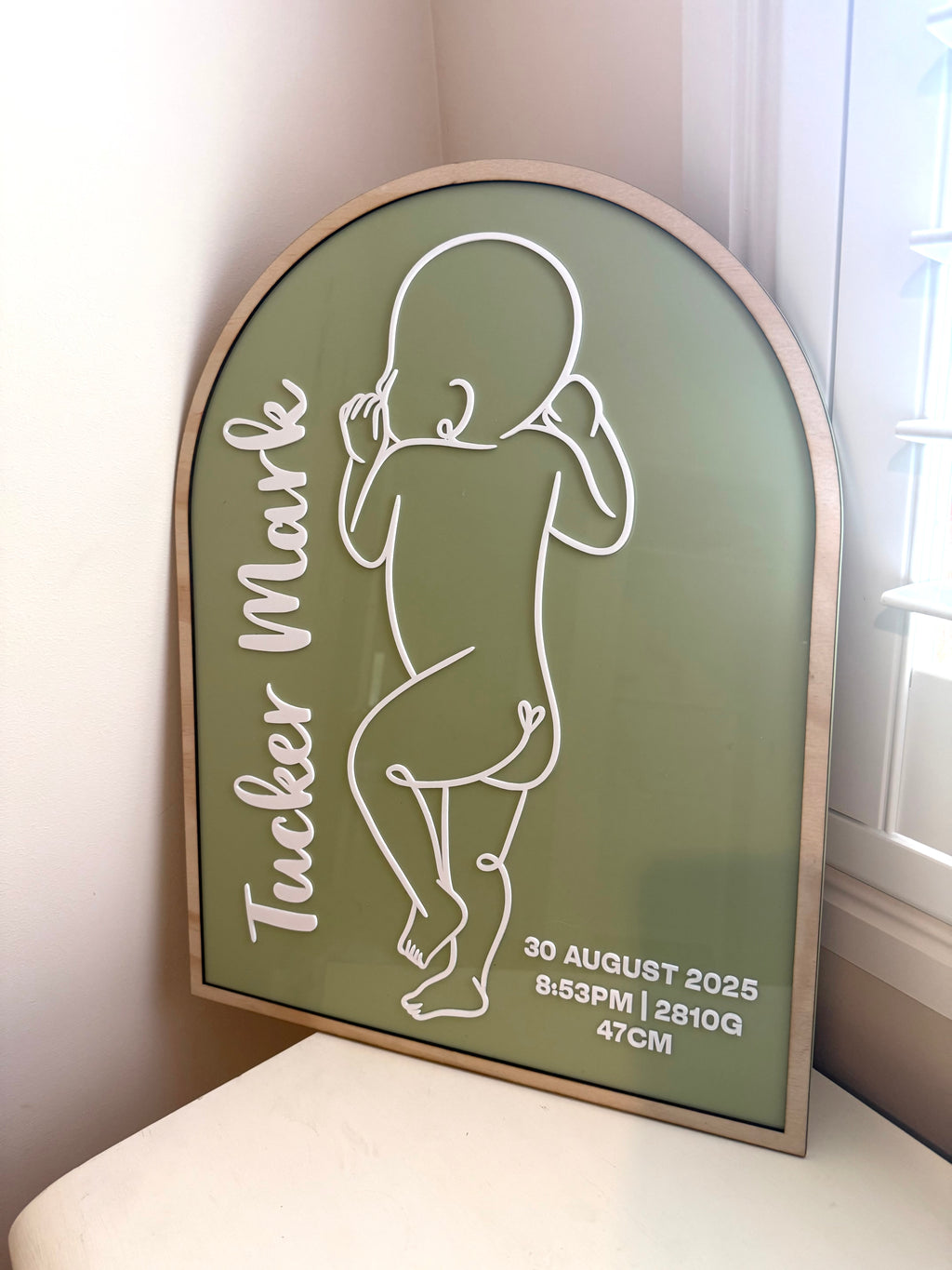 1:1 Scale Baby Birth plaque