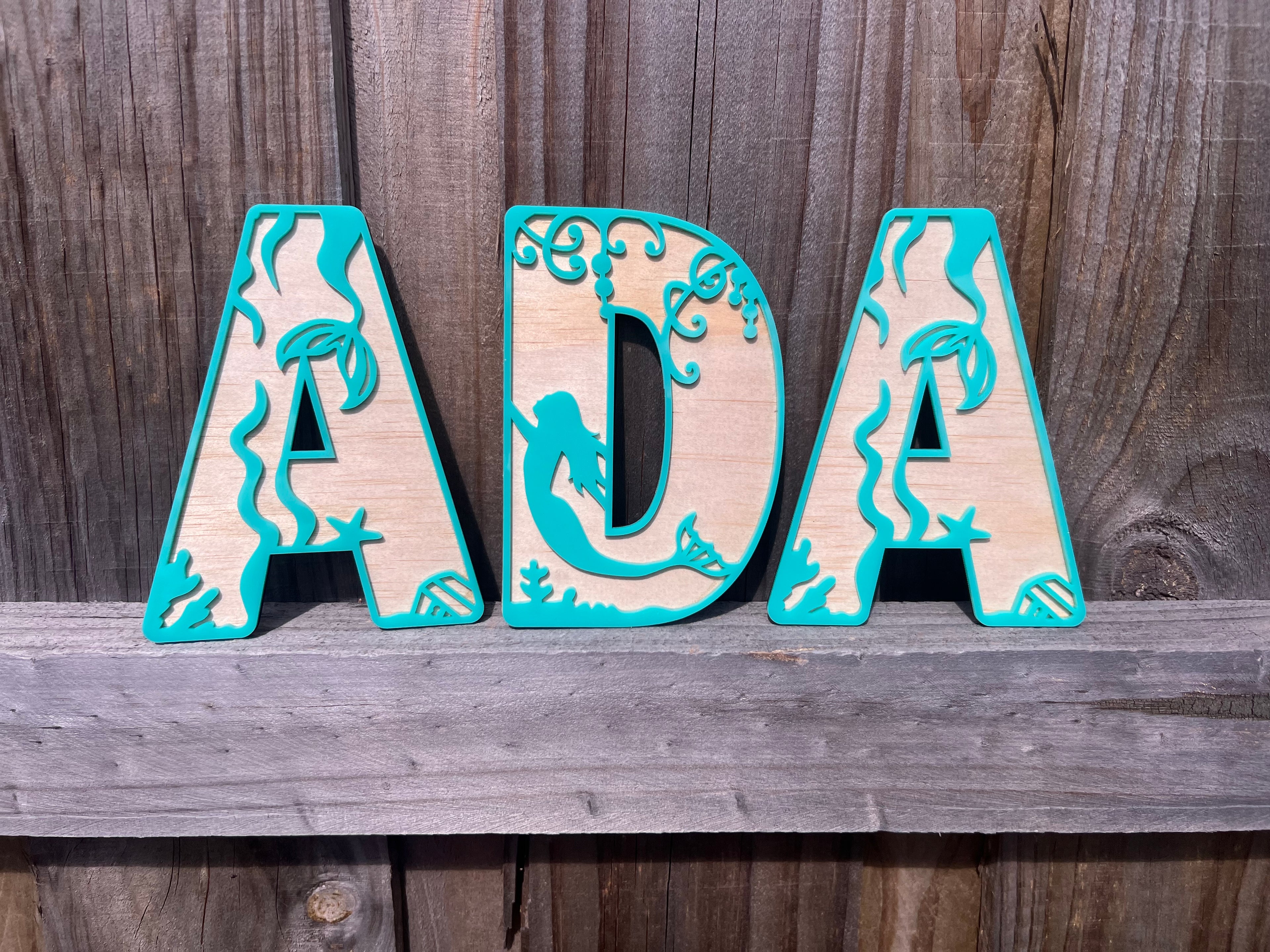 Mermaid - Themed letters - 4 Little Dreamers