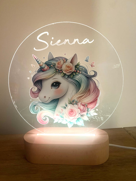 Unicorn night light - 4 Little Dreamers