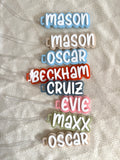 Personalised name bag tag