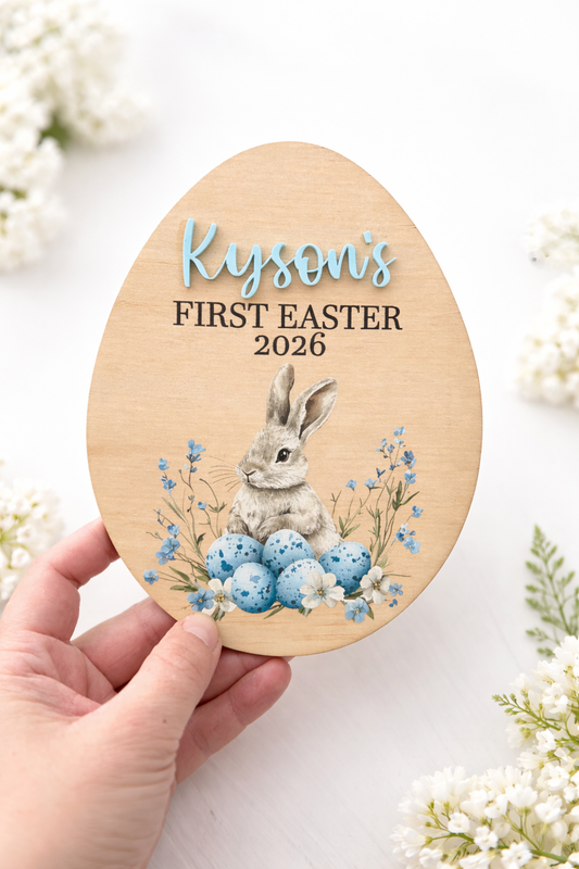 Baby First Easter plaque (pink+blue options)