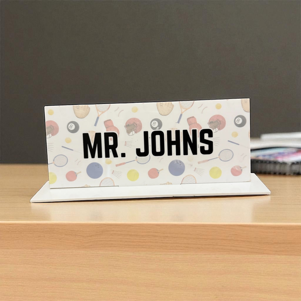 Printed teachers desk plaques