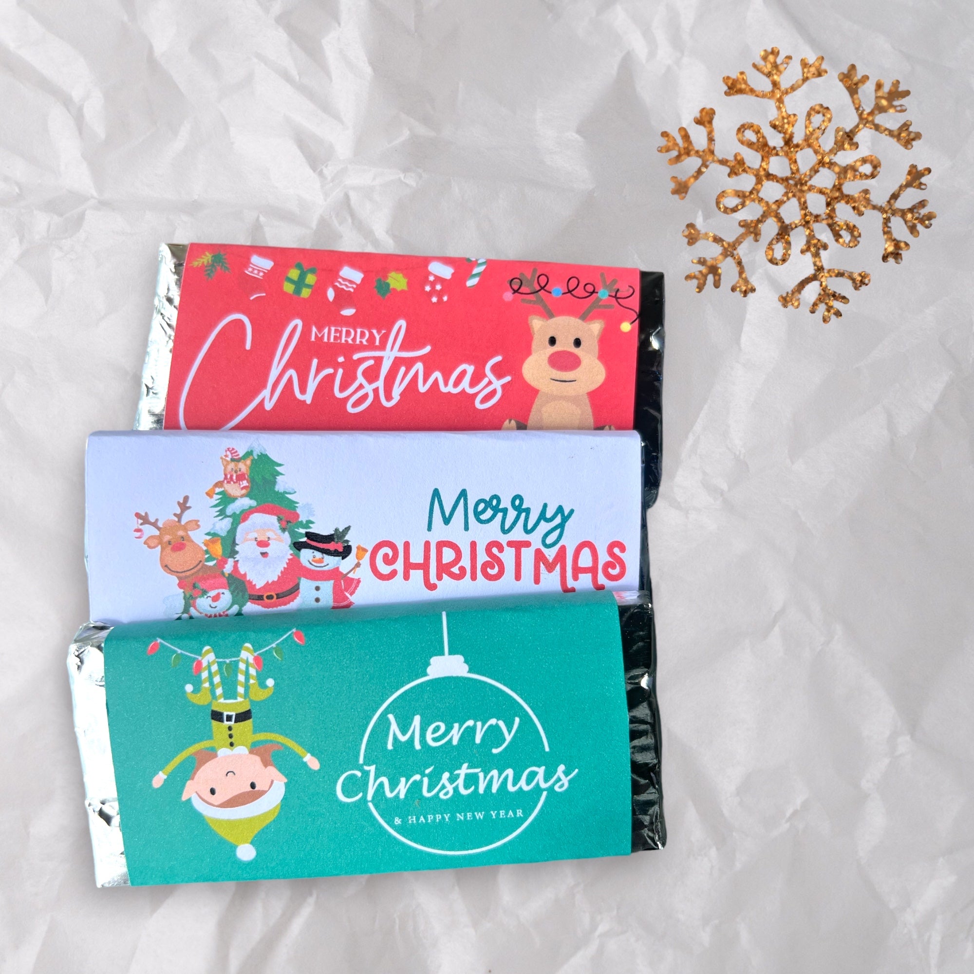 Christmas chocolate bars - 4 Little Dreamers