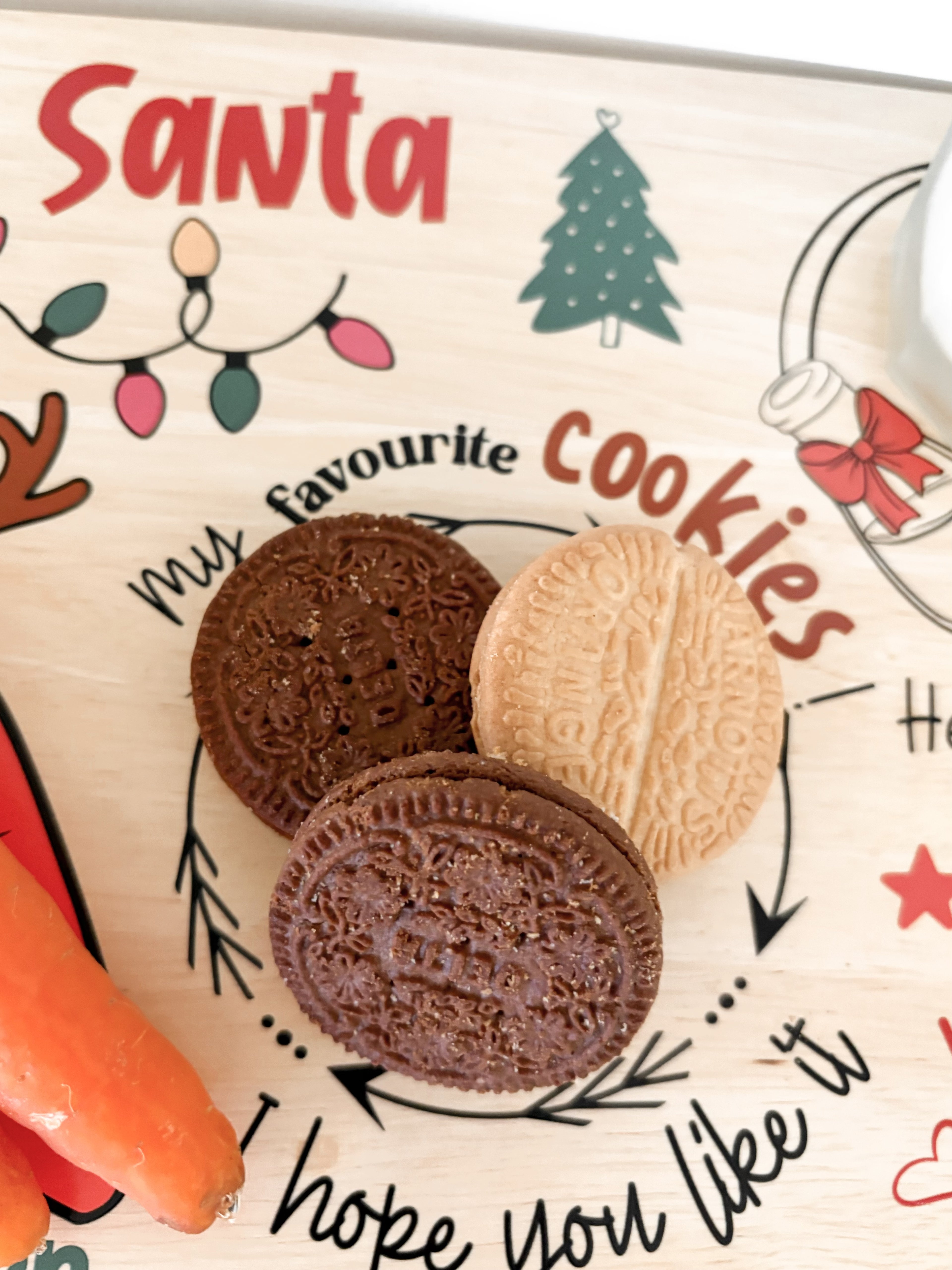 UV printed double sided Santa & Easter bunny treat board