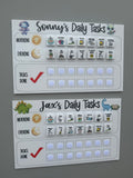 Personalised daily tasks board UV printed