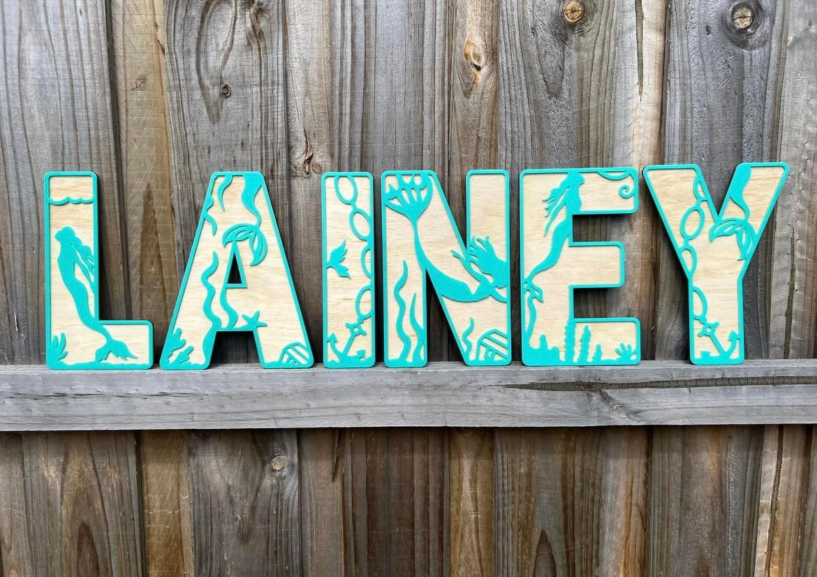 Mermaid - Themed letters - 4 Little Dreamers