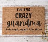 Crazy grandma - door mat - 4 Little Dreamers