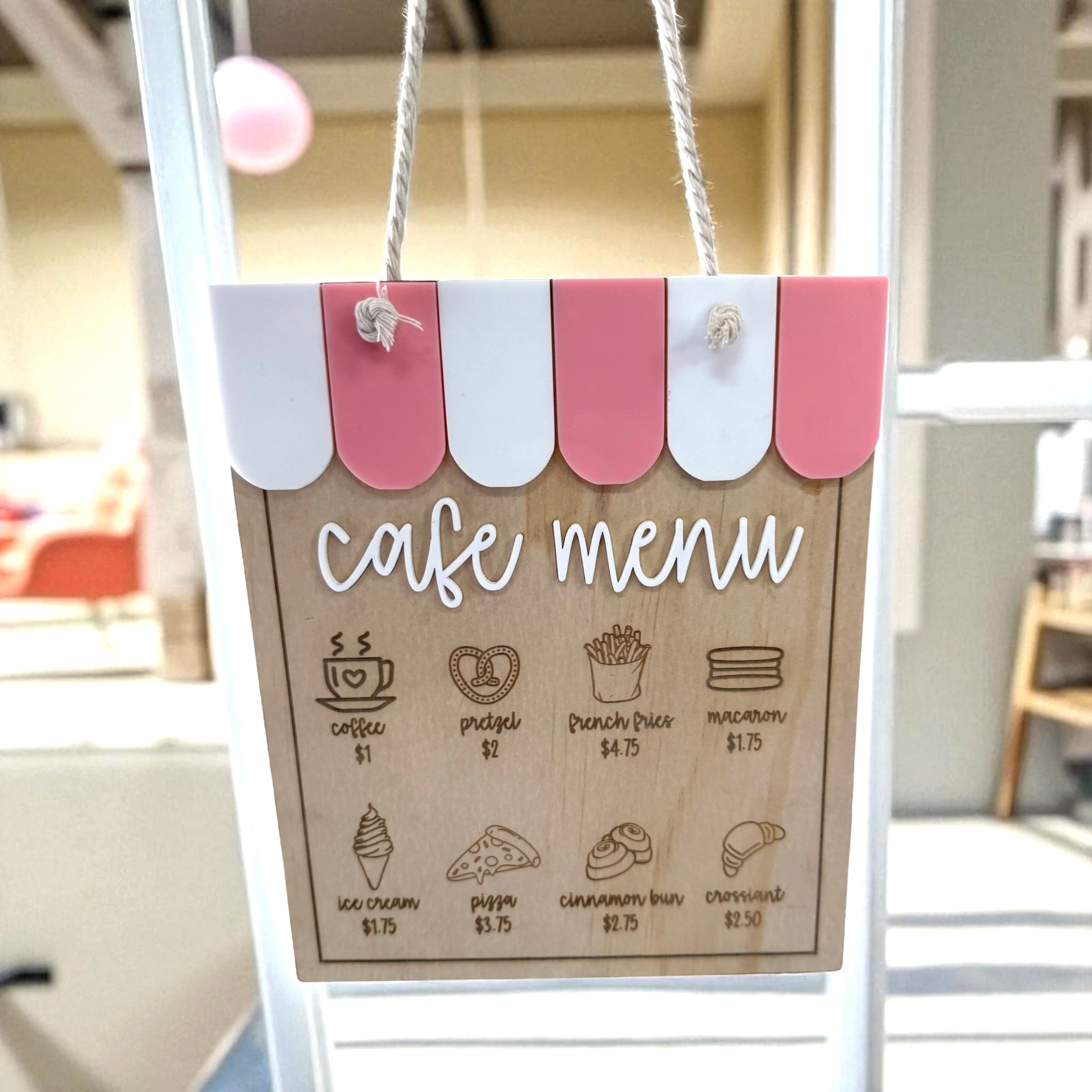 Cafe menu sign