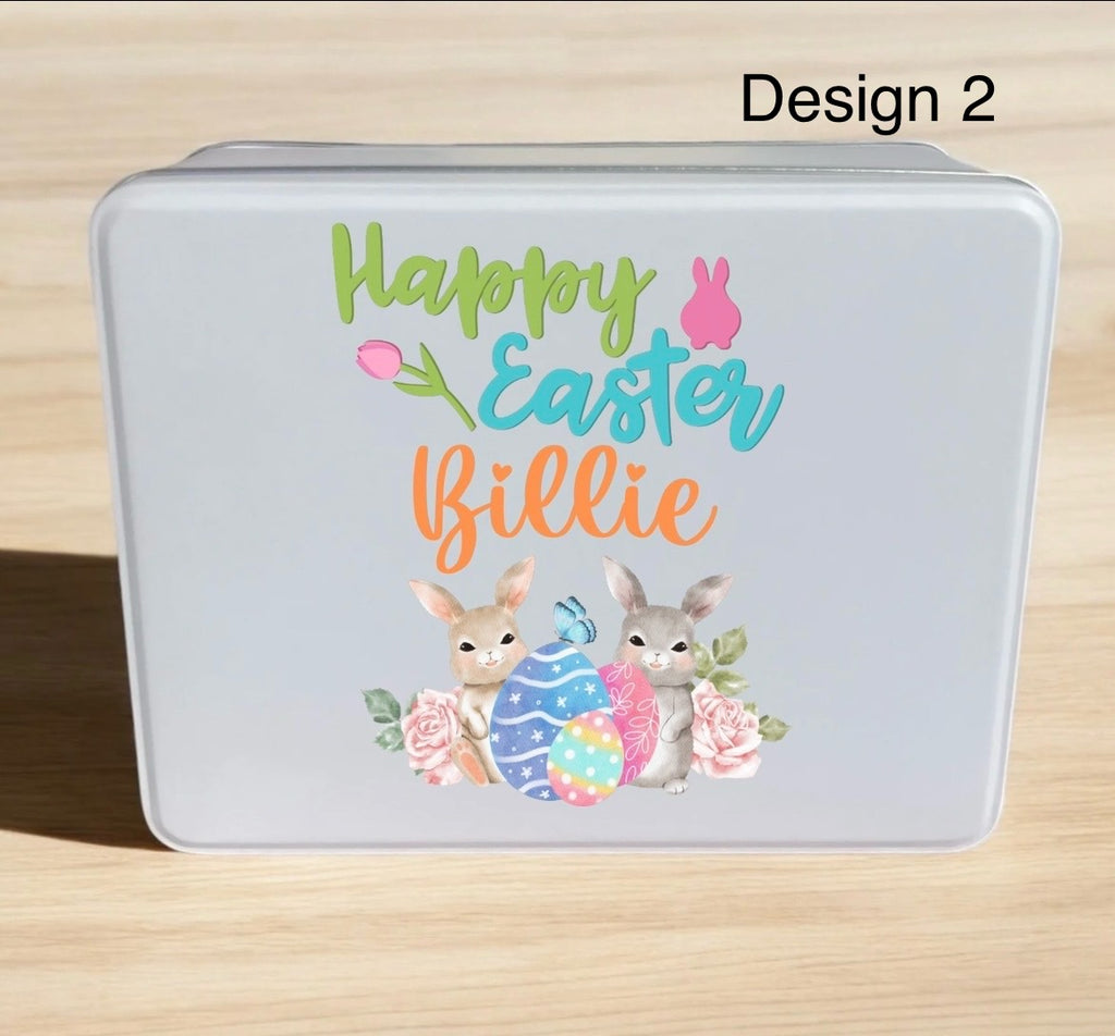 Personalised Easter tin box