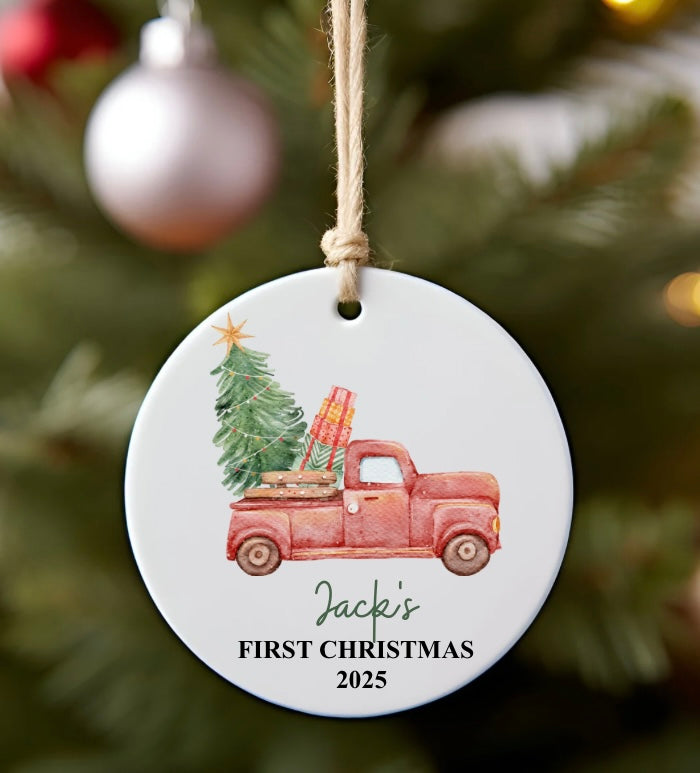 Personalised My First Christmas ceramic ornament - multiple designs