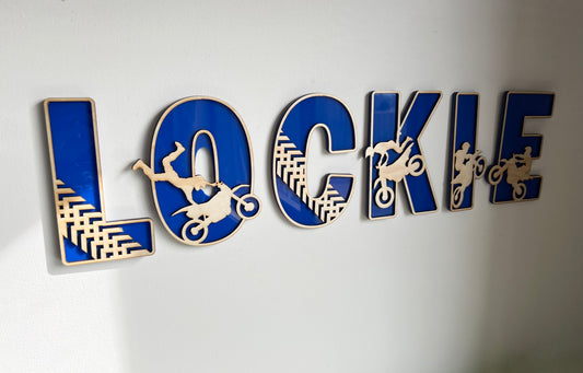 Motorbike - Themed letters - 4 Little Dreamers