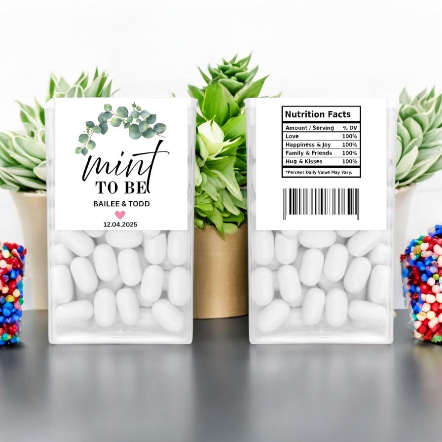 Engagement party personalised tic tacs