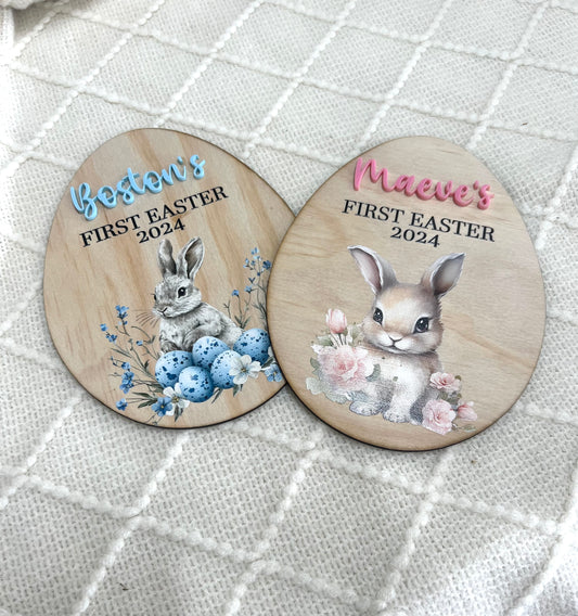 Baby First Easter plaque (pink+blue options)