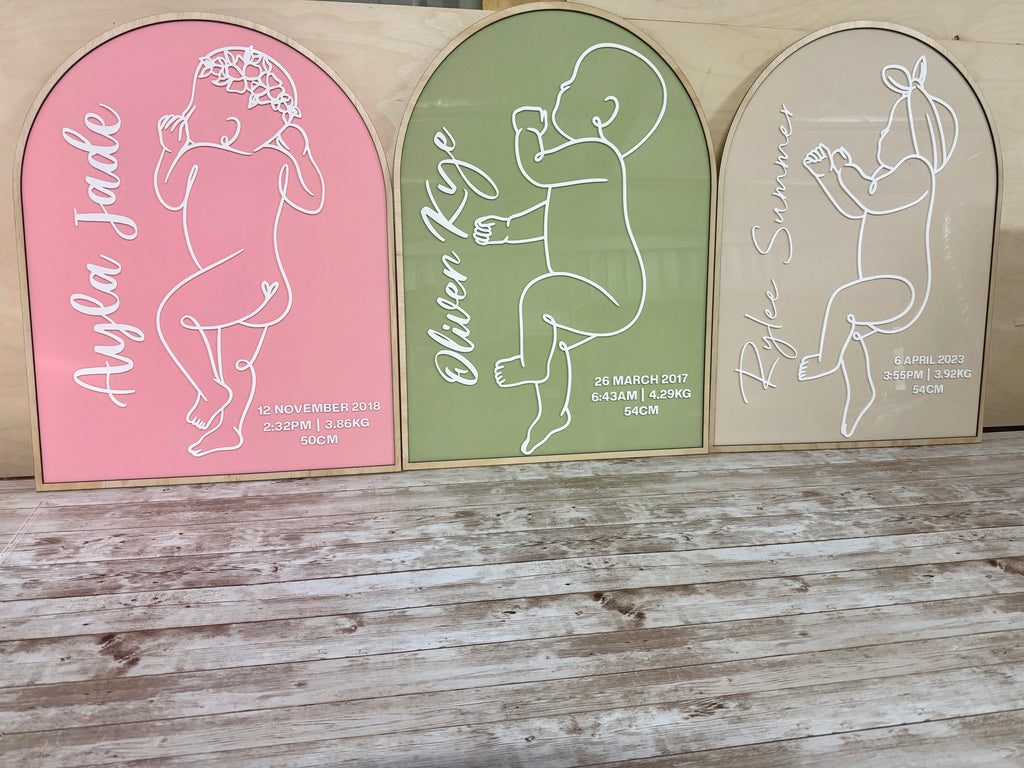 1:1 Scale Baby Birth plaque