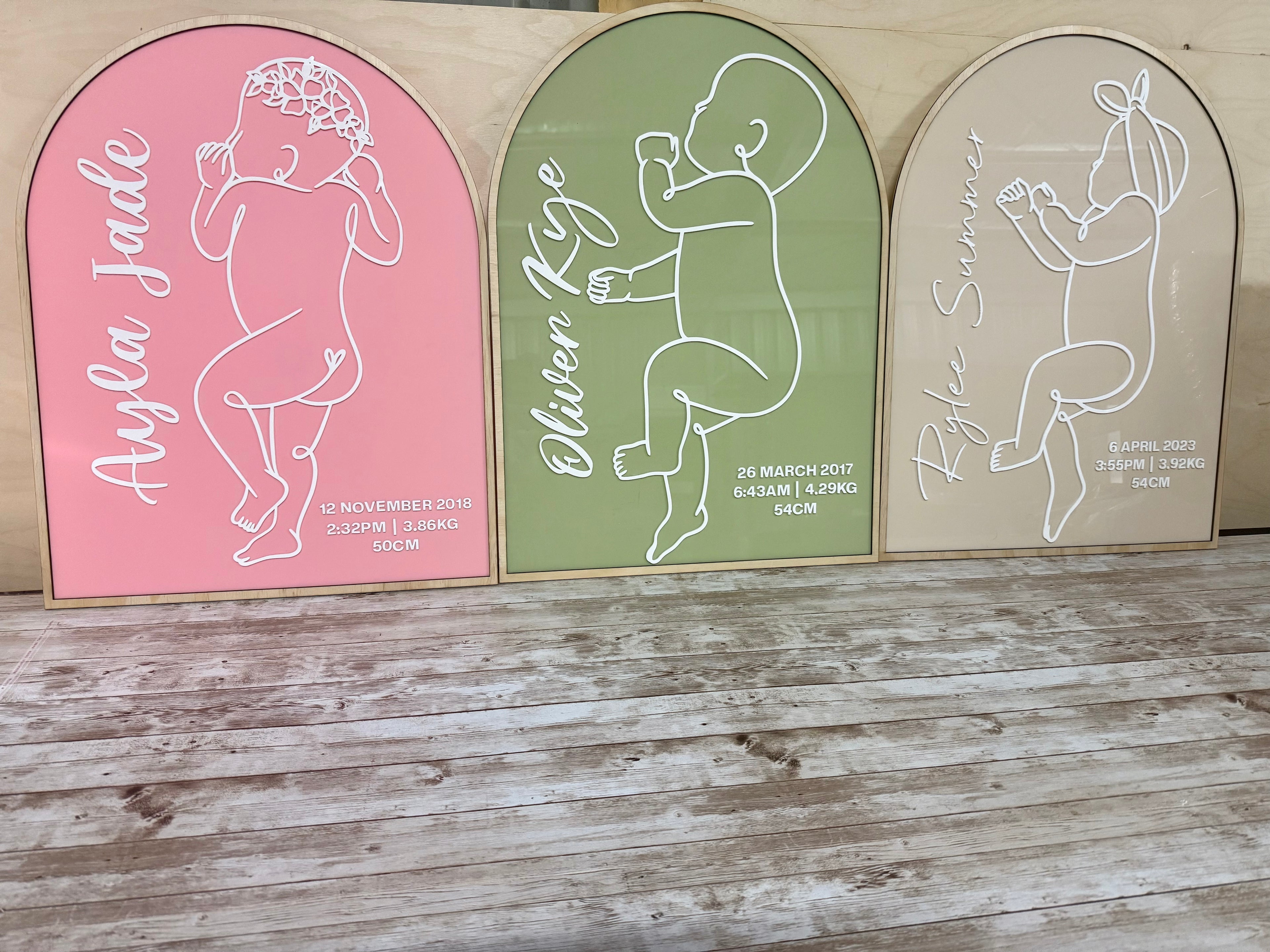 1:1 Scale Baby Birth plaque