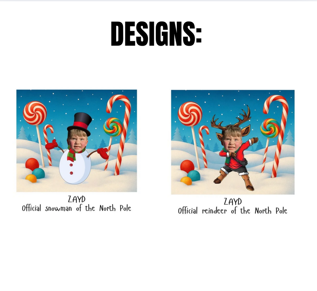 Christmas themed personalised building blocks - 1 character