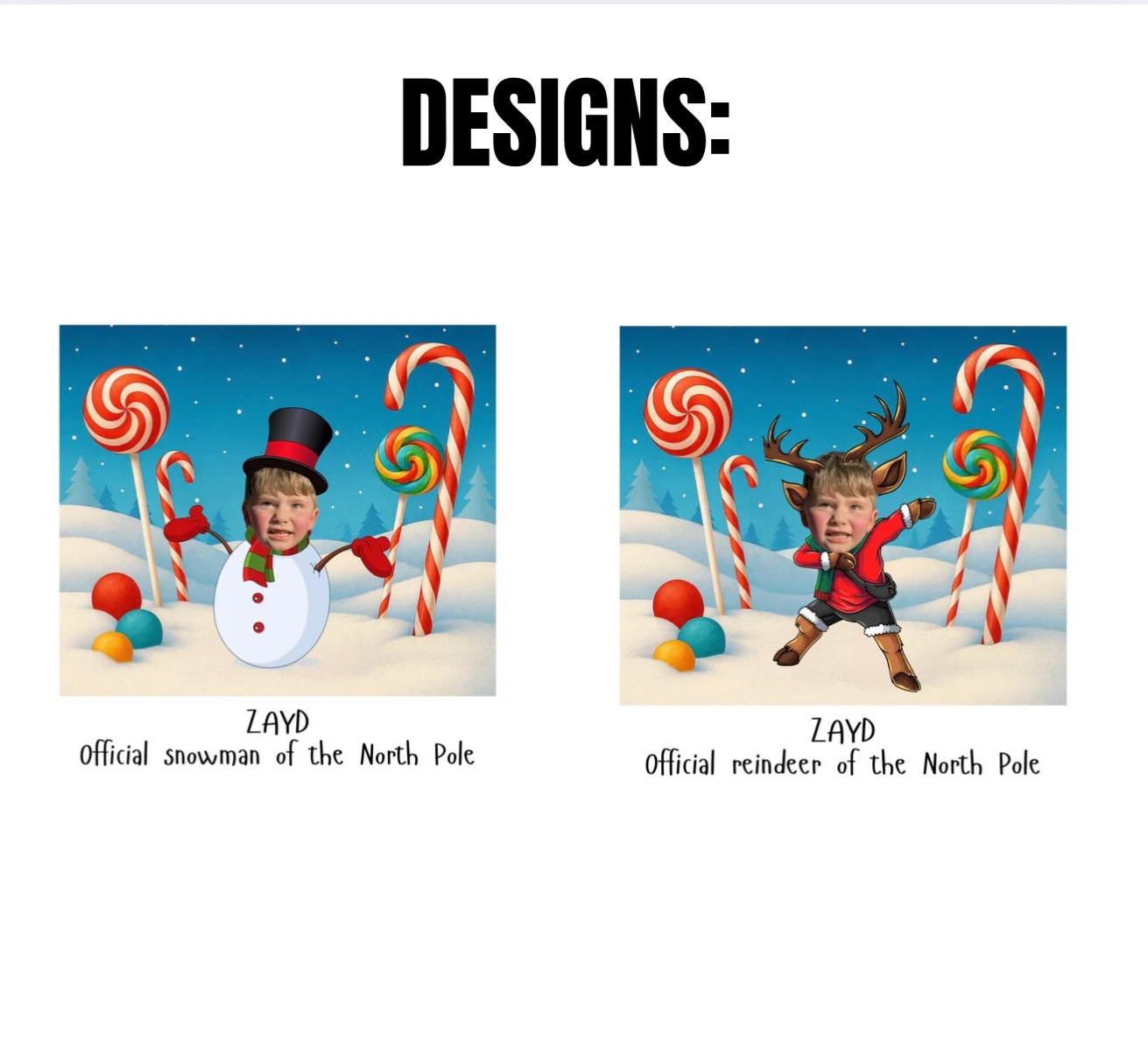 Christmas themed personalised building blocks - 1 character