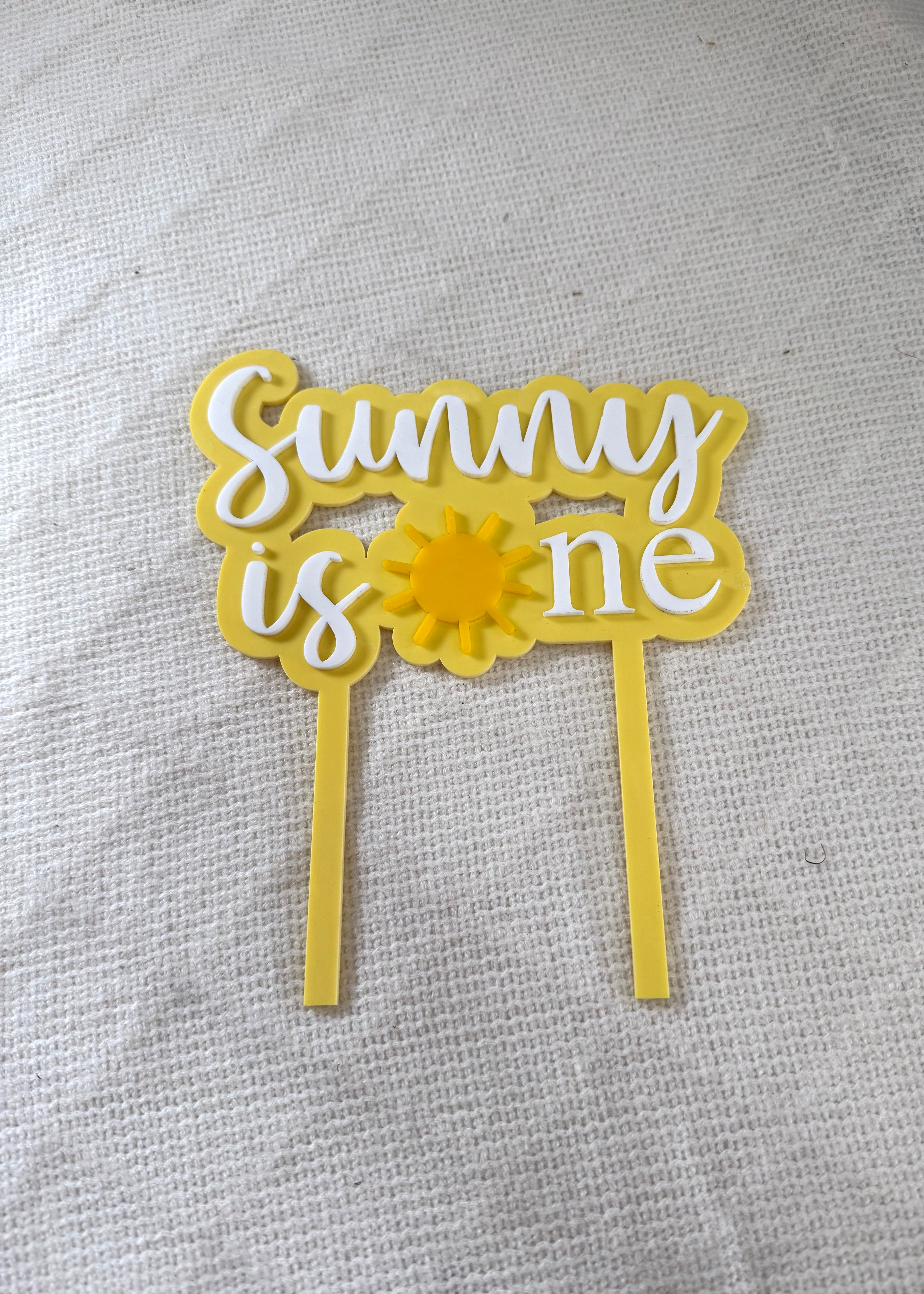 Sun - ONE Cake Topper