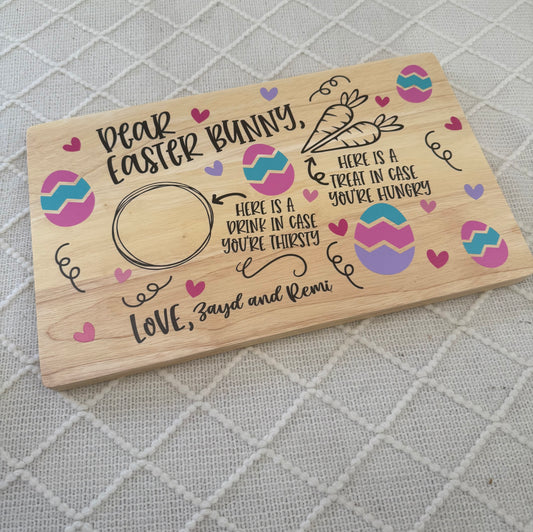 UV printed double sided Santa & Easter bunny treat board