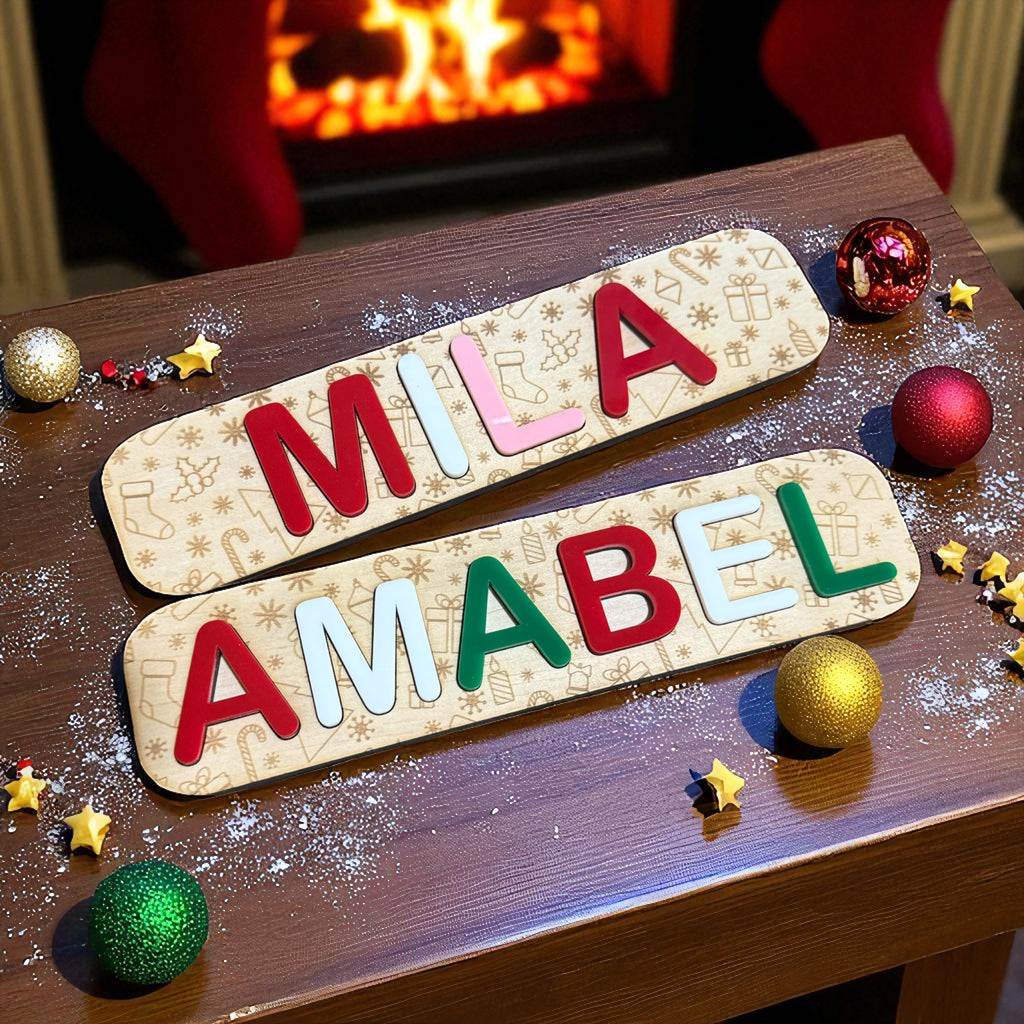 Christmas themed name puzzle