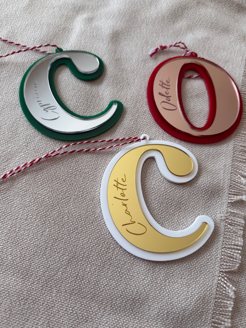 Personalised initial ornament