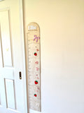 Personalised Wooden Height Chart - Strawberries & Bows