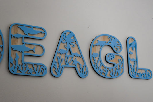 Under the sea - Themed letters