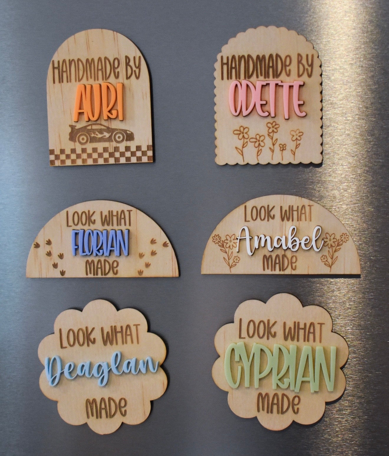 Personalised art work magnets