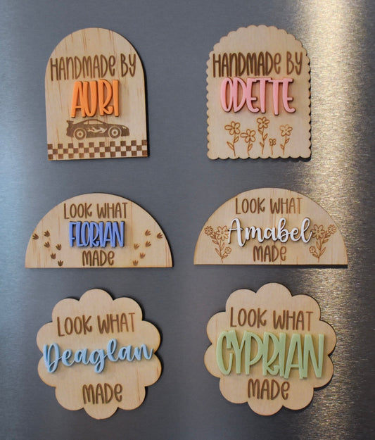 Personalised art work magnets