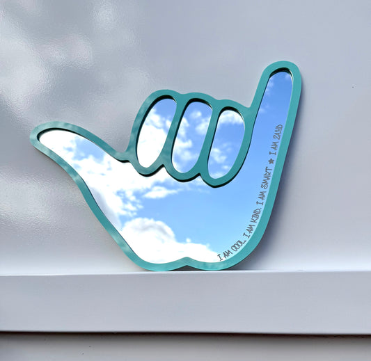Affirmation mirror - Shaka symbol