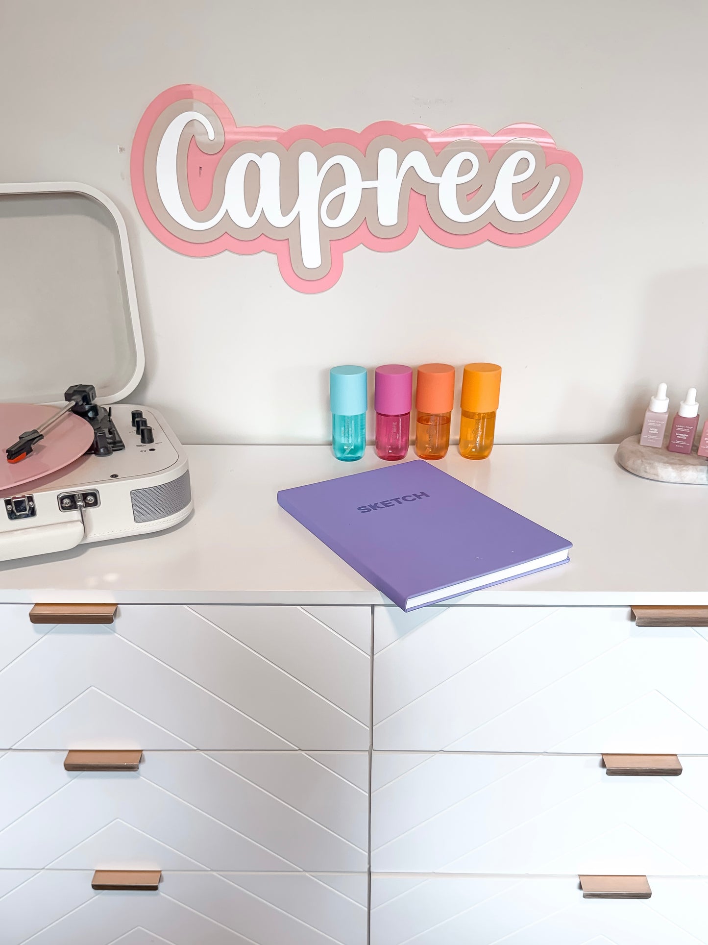 Triple layer name plaque - font 3