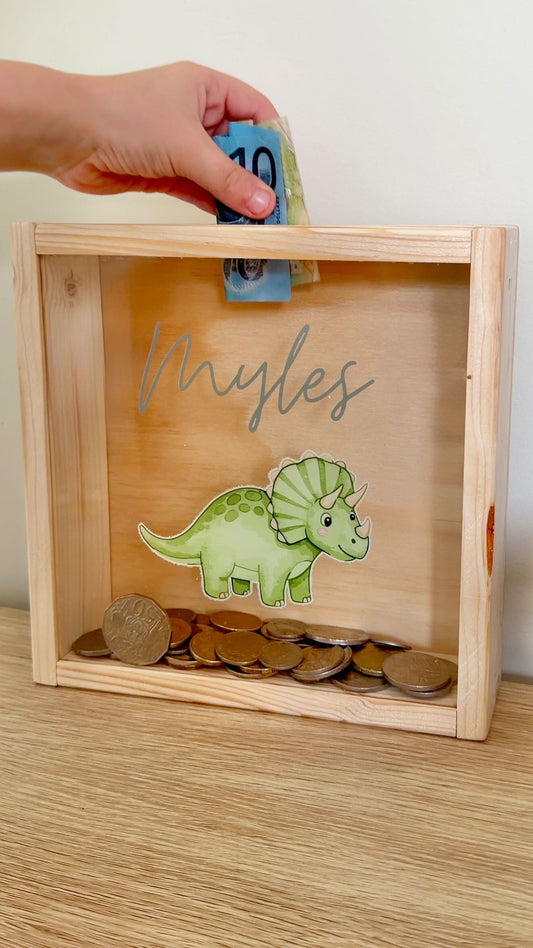 Personalised Wooden Money Box